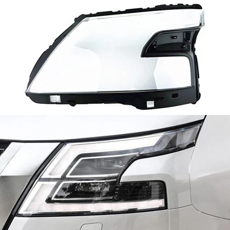 Generic CHROX For Nissan Patrol 2020-2022, Car Headlamp Caps Head Lamp Light Lampshade Lampcover Auto Glass Lens Shell Headlight Cover  - Image 1