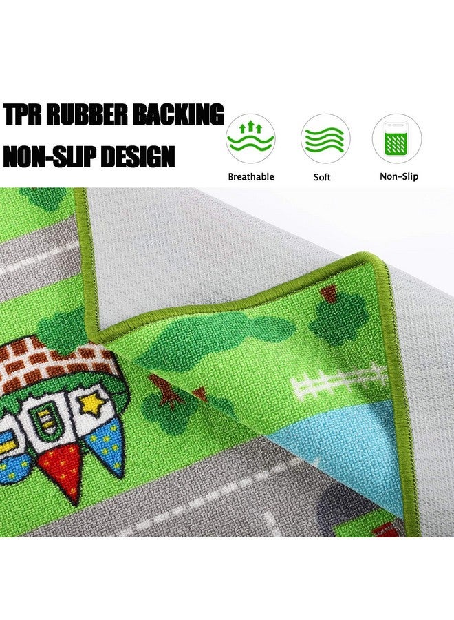 Capslpad Kids Educational Play Rug - 6.6' x 5' Traffic Road Car Mat Learning Play Game Area Rug for Playroom, Living Room, Nursery Room Decor - Image 4