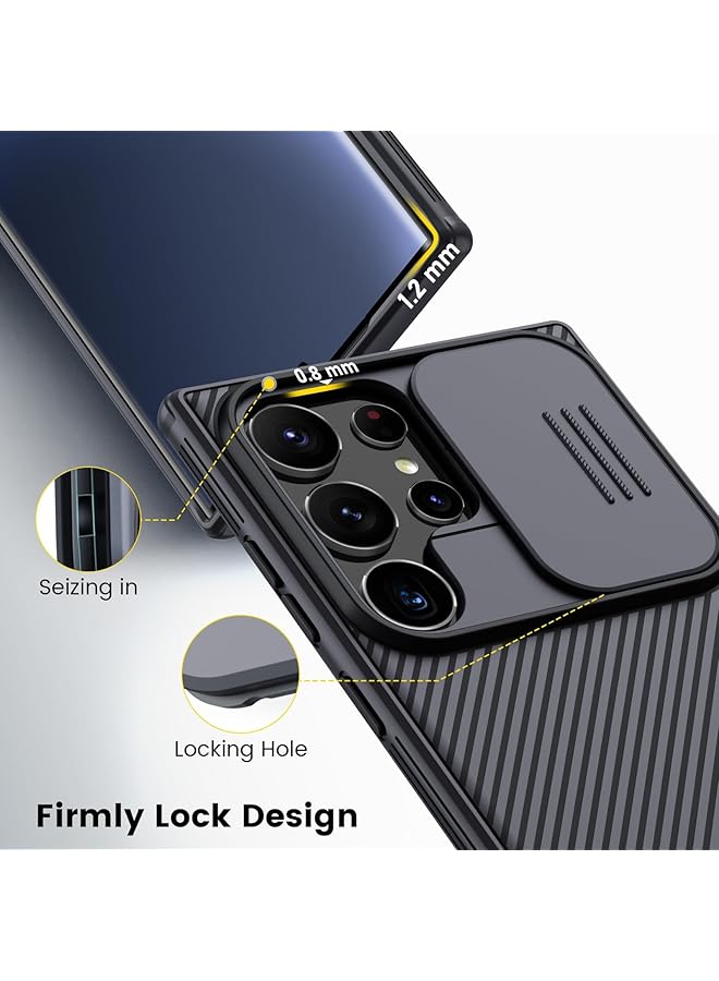 erorex For Samsung Galaxy S24 Ultra Case Camera Lens Protection Slide Cover Tpu Shockproof Airbag Bumper Mobile Phone Back Cover Slim Fit Anti Fingerprint Casing Mdtch0269 - Image 3