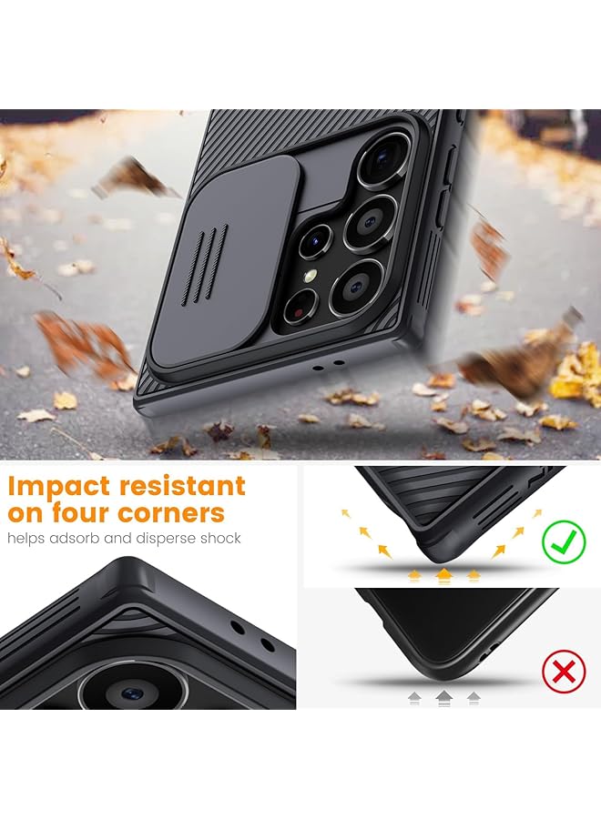 erorex For Samsung Galaxy S24 Ultra Case Camera Lens Protection Slide Cover Tpu Shockproof Airbag Bumper Mobile Phone Back Cover Slim Fit Anti Fingerprint Casing Mdtch0269 - Image 4