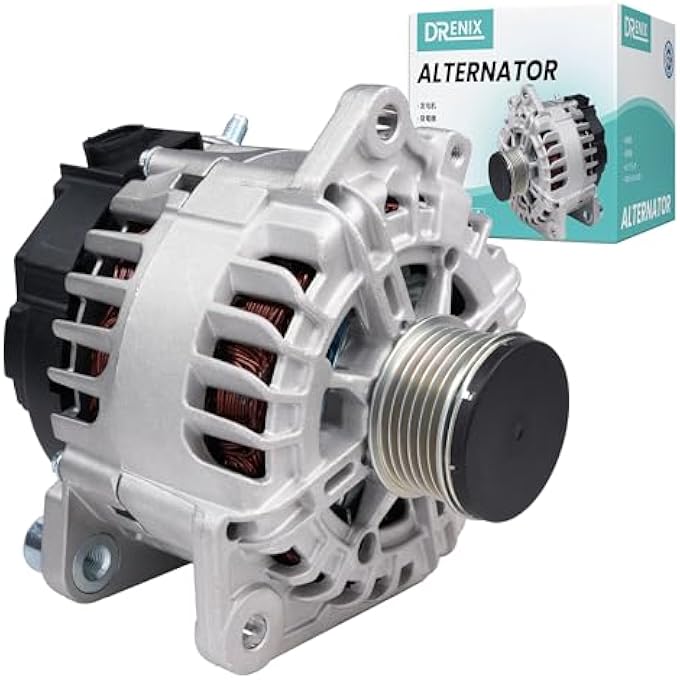 DRENIX Upgraded High Output Alternator 23100-JA02A For/Nissan Altima Rouge Sentra Rogue Select 2.5L L4 12V 110Amp CW 6-Groove Pulley 23100-JA02B, 23100-JA02C, 23100-JA04A, 23100-JA04C - Image 1