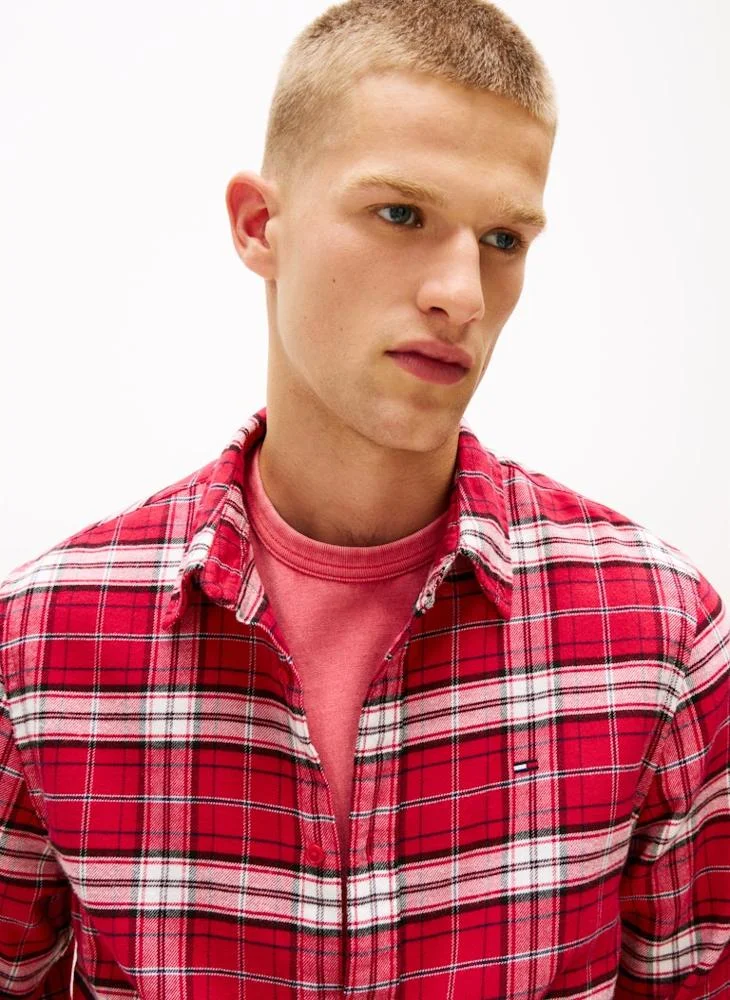 TOMMY JEANS Regular Fit Check Flannel Shirt