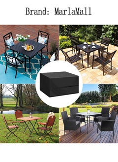 MarlaMall Outdoor Furniture Cover 123x123x74cm Black 210D  - Image 4