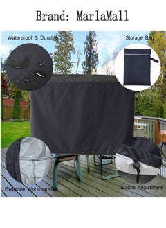 MarlaMall Outdoor Furniture Cover 123x123x74cm Black 210D  - Image 5