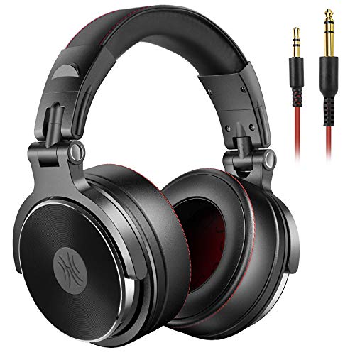 OneOdio Hi-Res Over Ear Headphones for Studio Monitoring and Mixing, Sound Isolation, Protein Leather Earcups, 50mm Driver Unit, Wired Headphones for AMP Guitar Keyboard (Pro-50 Black) - Image 1