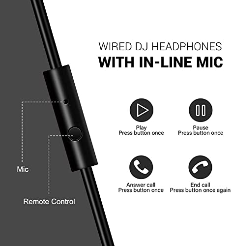 OneOdio Hi-Res Over Ear Headphones for Studio Monitoring and Mixing, Sound Isolation, Protein Leather Earcups, 50mm Driver Unit, Wired Headphones for AMP Guitar Keyboard (Pro-50 Black) - Image 4