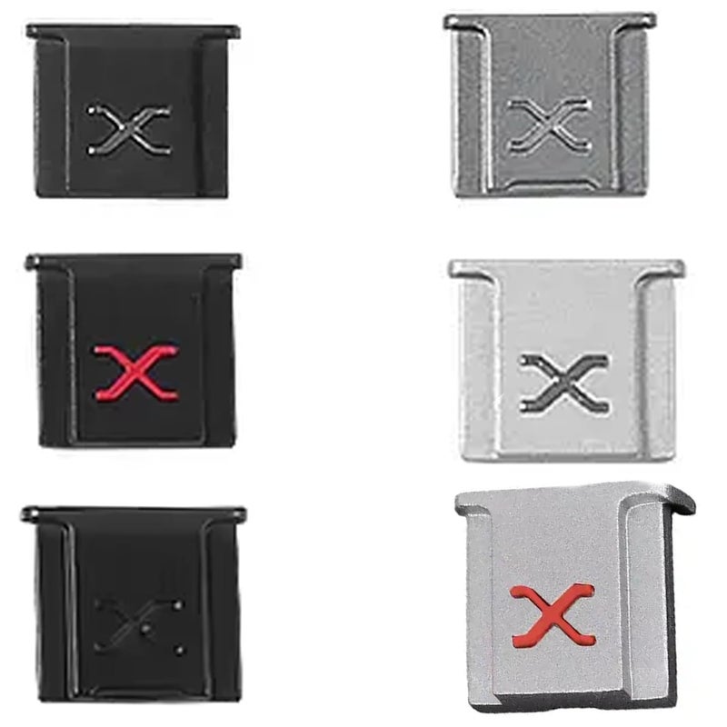 KingMa X Hot Shoe Cover Metal Protective case for Camera Dust Flash Level Protection Cover Camera Styling Accessories Compatible with Fujifilm Fuji Cameras in 6 diffrent Style (Gold Chrome on Black) - Image 2