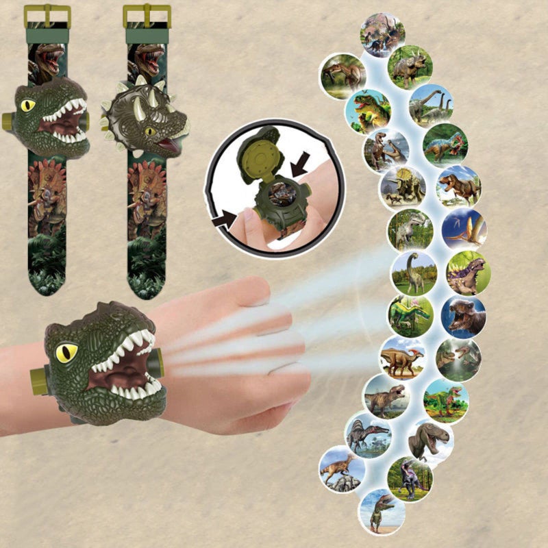 RAYCHY Cartoon Watch Dinosaur Projection Children's Watch 3D Tyrannosaurus Electronic Watches for Kids Gift - Image 2