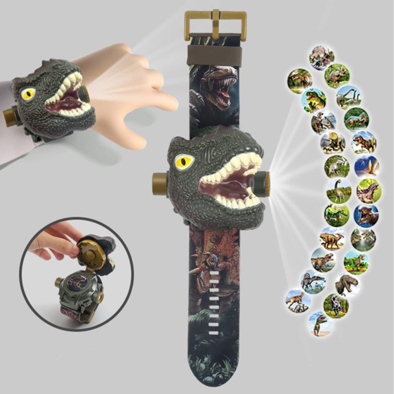 RAYCHY Cartoon Watch Dinosaur Projection Children's Watch 3D Tyrannosaurus Electronic Watches for Kids Gift - Image 3