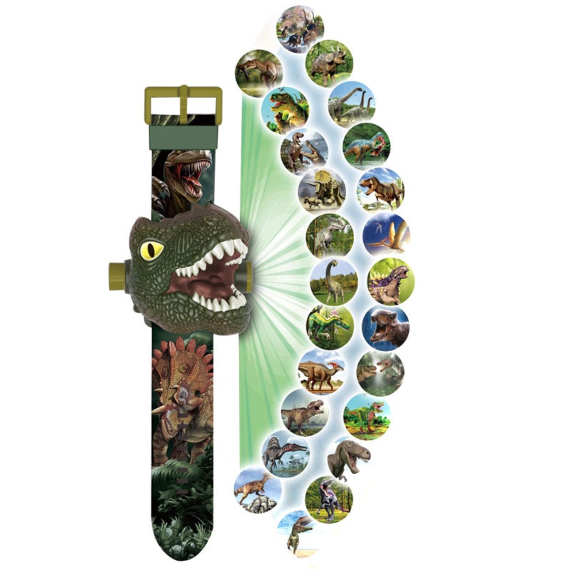 RAYCHY Cartoon Watch Dinosaur Projection Children's Watch 3D Tyrannosaurus Electronic Watches for Kids Gift - Image 1