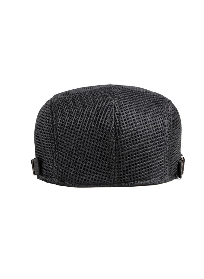 Men's Mesh Flat Cap Breathable Summer Newsboy Hat Beret Cabbie Ivy Hat  Newsboy Hat for Driving Hunting  - Image 5