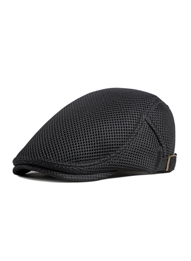 Men's Mesh Flat Cap Breathable Summer Newsboy Hat Beret Cabbie Ivy Hat  Newsboy Hat for Driving Hunting  - Image 1
