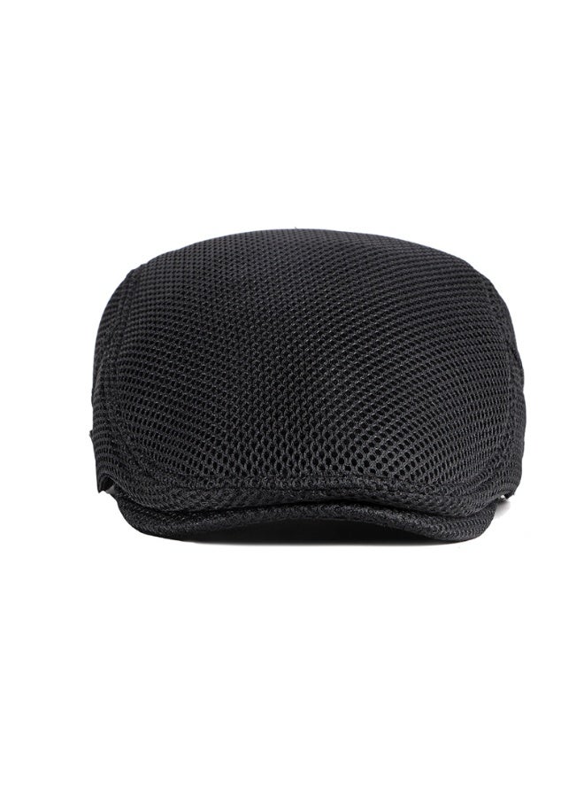 Men's Mesh Flat Cap Breathable Summer Newsboy Hat Beret Cabbie Ivy Hat  Newsboy Hat for Driving Hunting  - Image 4