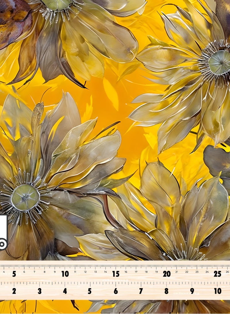 فيلاتو Ø¬Ù„Ø§Ø¨ÙŠØ© Ù…Ø®ÙˆÙŠØ± Ù…Ù† Ø§Ù„Ø­Ø±ÙŠØ± Ø¨Ø§Ù„Ù„ÙˆÙ† Ø§Ù„Ø£ØµÙ�Ø± ÙˆØ§Ù„Ø¨Ù†ÙŠ Ø§Ù„Ù…Ø²Ù‡Ø± Ù…Ù† "Ø§Ù„Ù„ÙŠÙ„ Ø£Ø±Ù…Ø§Ù†ÙŠ" Ø¨Ø§Ù„ÙŠØ§Ø±Ø¯Ø©ØŒ Ø¹Ø±Ø¶ 58 Ø¨ÙˆØµØ© - Image 4