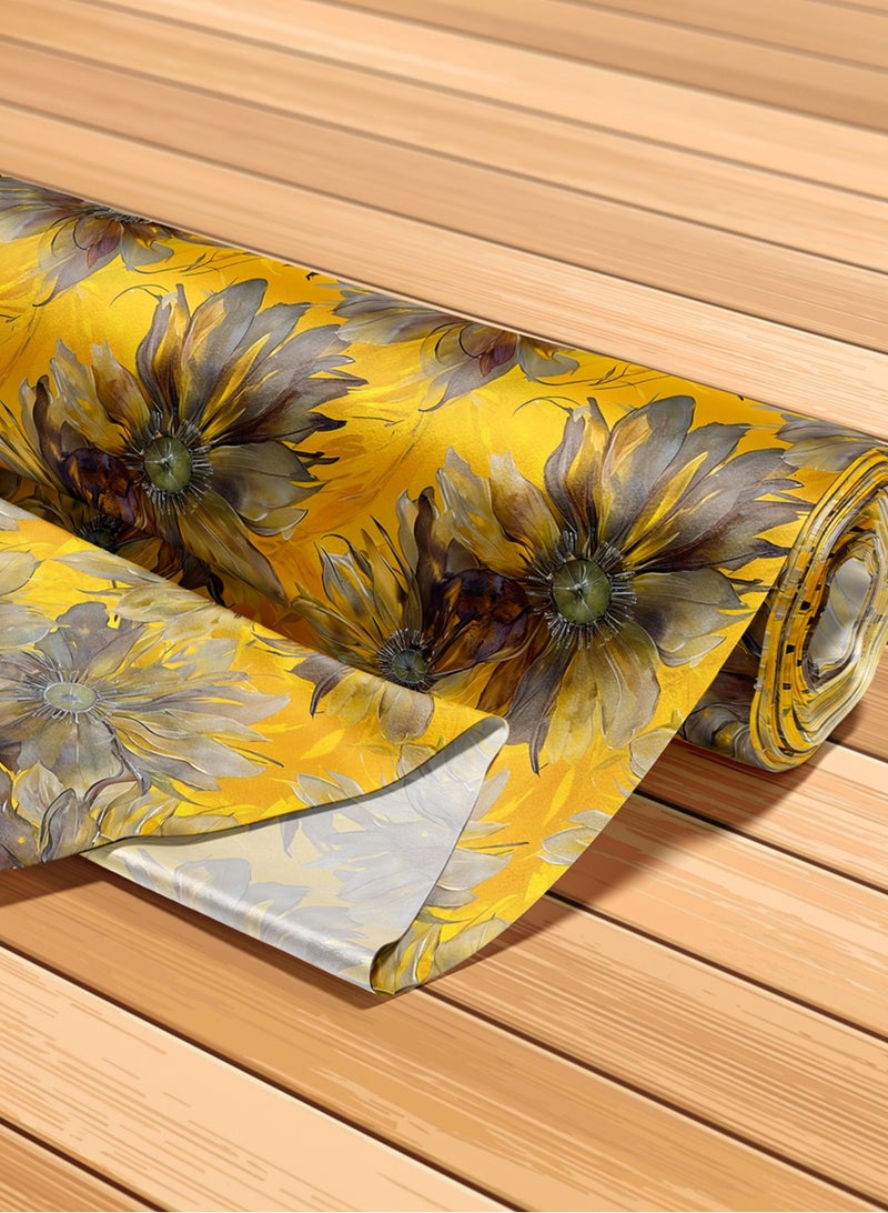 فيلاتو Ø¬Ù„Ø§Ø¨ÙŠØ© Ù…Ø®ÙˆÙŠØ± Ù…Ù† Ø§Ù„Ø­Ø±ÙŠØ± Ø¨Ø§Ù„Ù„ÙˆÙ† Ø§Ù„Ø£ØµÙ�Ø± ÙˆØ§Ù„Ø¨Ù†ÙŠ Ø§Ù„Ù…Ø²Ù‡Ø± Ù…Ù† "Ø§Ù„Ù„ÙŠÙ„ Ø£Ø±Ù…Ø§Ù†ÙŠ" Ø¨Ø§Ù„ÙŠØ§Ø±Ø¯Ø©ØŒ Ø¹Ø±Ø¶ 58 Ø¨ÙˆØµØ© - Image 5