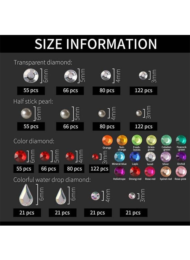 Beyond Rhinestone Stickers Face Stickers with Tweezers, Self Adhesive DIY Embellishment, Colorful Diamond Stickers for Face Eye Makeup Body  - Image 4