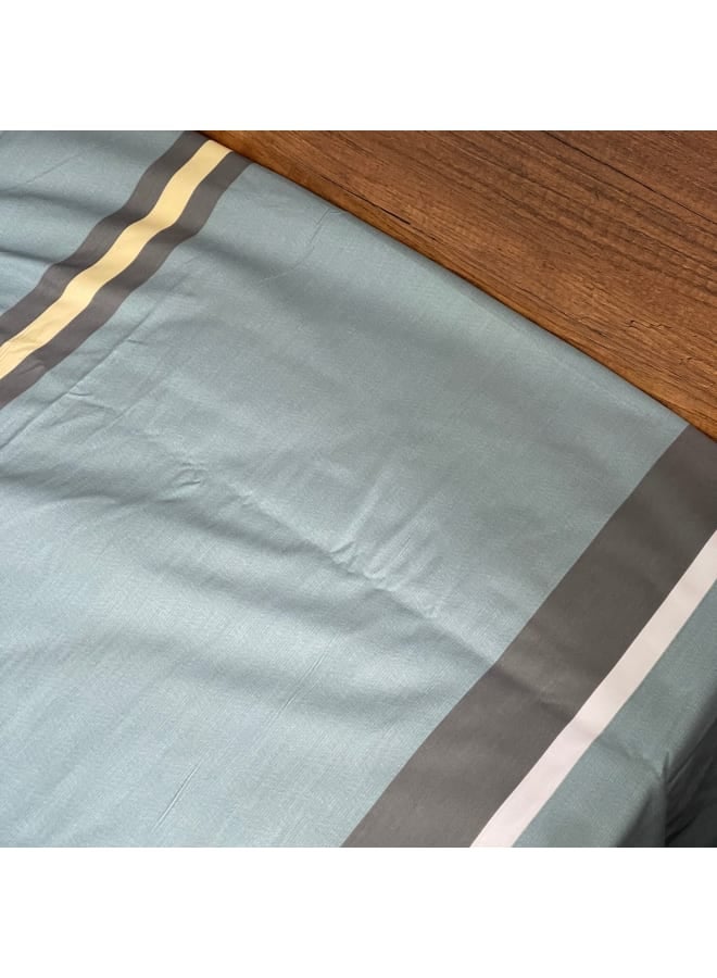 Mony Home Printed Bed Sheet Set Blue\Grey - Image 4