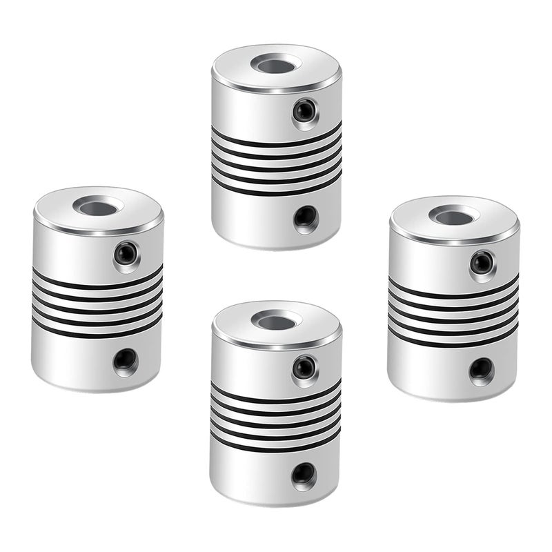Aopin Flexible Beam Couplings 6mm to 6mm Flexible Coupler Shaft for 3D Printer, Length 25mm / 1" Motor Coupler Connector, Great Apply for Model Shaft, CNC Machine, Motor Guide, DIY Encoder 4 Pcs - Image 1