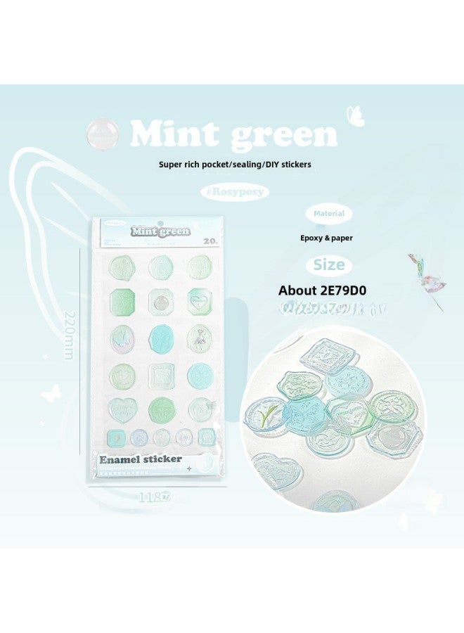 Planwith High-looking Imitation Fire Paint Seal Stickers Student Journal Envelope Diy Decorative Sealing Stickers Three-dimensional Crystal Stickers - Image 1
