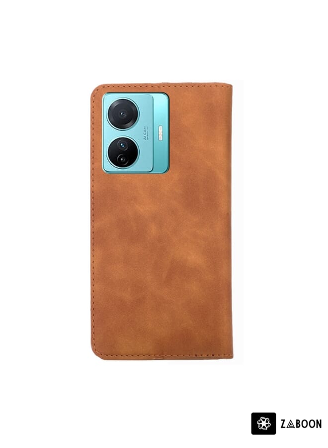 Zaboon Protective Case For Motorola Moto E32 India/E22s 4G Global Skin Feel Magnetic Horizontal Flip Leather - Image 3