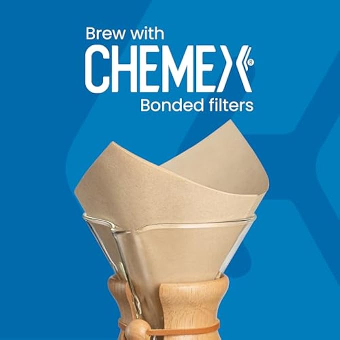Chemex Classic 8Cup PourOver Coffeemaker  Handcrafted Borosilicate Glass Polished Wood Collar With Leather Tie Durable Dishwasher Safe - Image 4