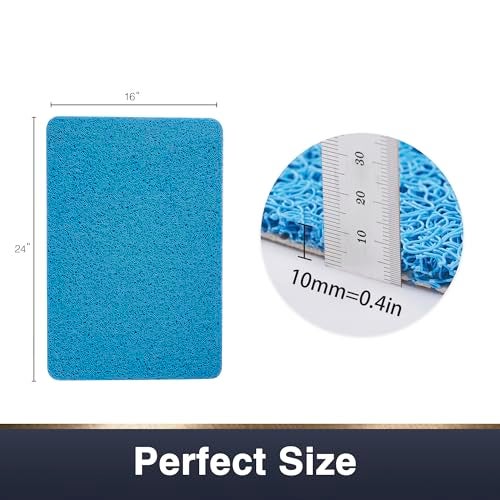 Asvin Soft Textured Bath, Shower, Tub Mat, 24x16 Inch, Phthalate Free, Non Slip Comfort Bathtub Mats with Drain, PVC Loofah Bathroom Mats for Wet Areas, Quick Drying - Image 3