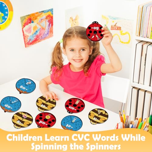 Kasfalci CVC Word CardsCVC Word GamesPhonics GamesSpeech Therapy Toys for Toddlers KidsLearn to ReadSpelling Reading Learning GameKindergarten Preschool Learning Activities Educational Toy - Image 5