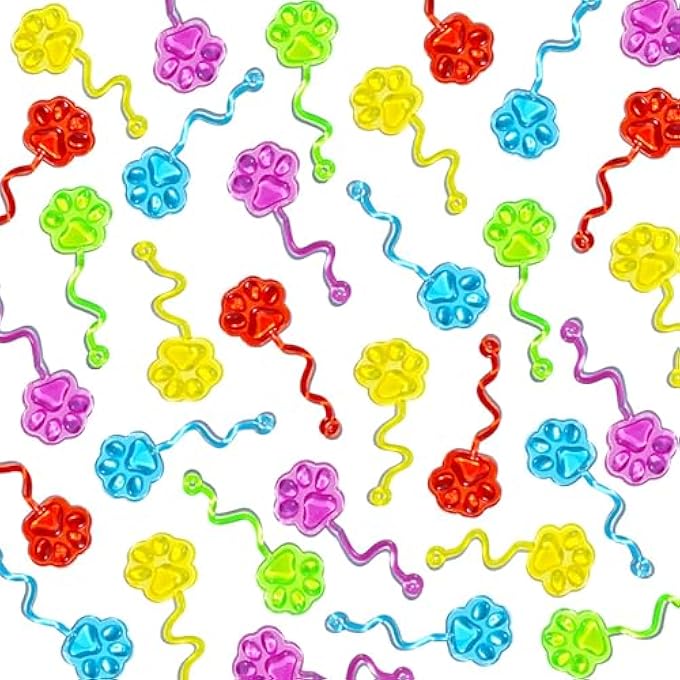 VEYLIN 36Pcs Cat Claw Sticky Toy BulkStretchy Sticky Toy for Kids Throw at Wall, Cat Claw Stickys Toys Birthday Party Favors and Gift - Image 1