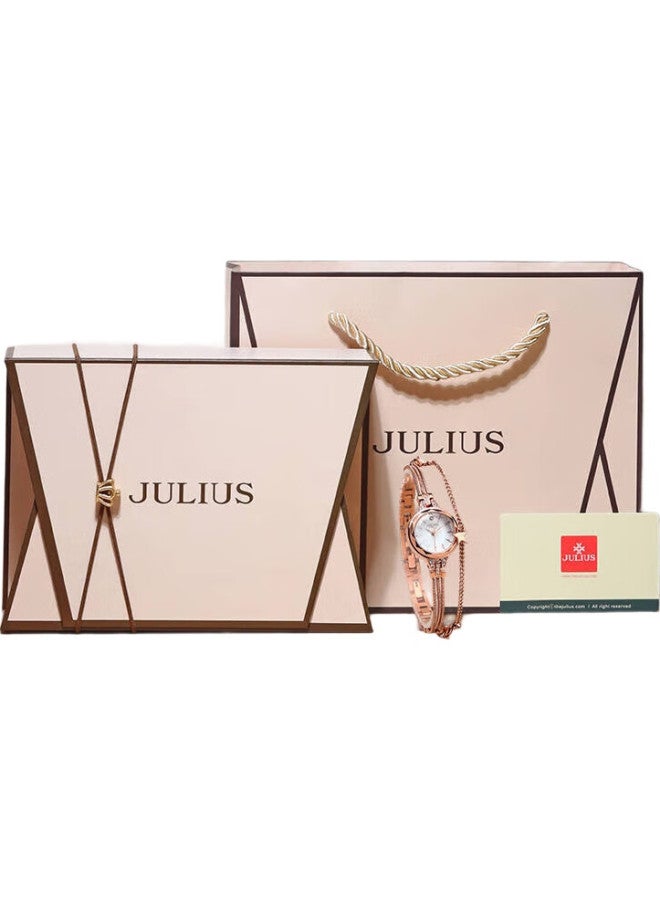 Julius Women'S Watch, Fashionable Korean Style, Valentine'S Day Gift For Girlfriend Or Wife, Quartz Ladies Watch, Rose Gold Ja-918C - Image 2