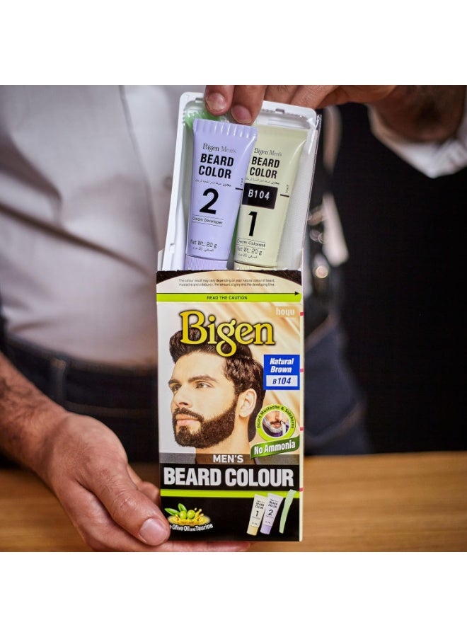 بايجن صبغة لحية بيجن للرجال، لون بني طبيعي (B104)، 20 جم + 20 جم = 40 جم - Image 4