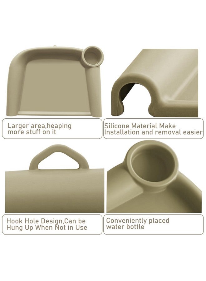 WaterLuu Upgraded Silicone Baby Dining Tray Compatible with Inglesina Fast Table Chair & Hook-On High Chairs, BPA-Free and Dishwasher Safe, Non-Slip Removable Baby Feeding Tray (Brown) - Image 3