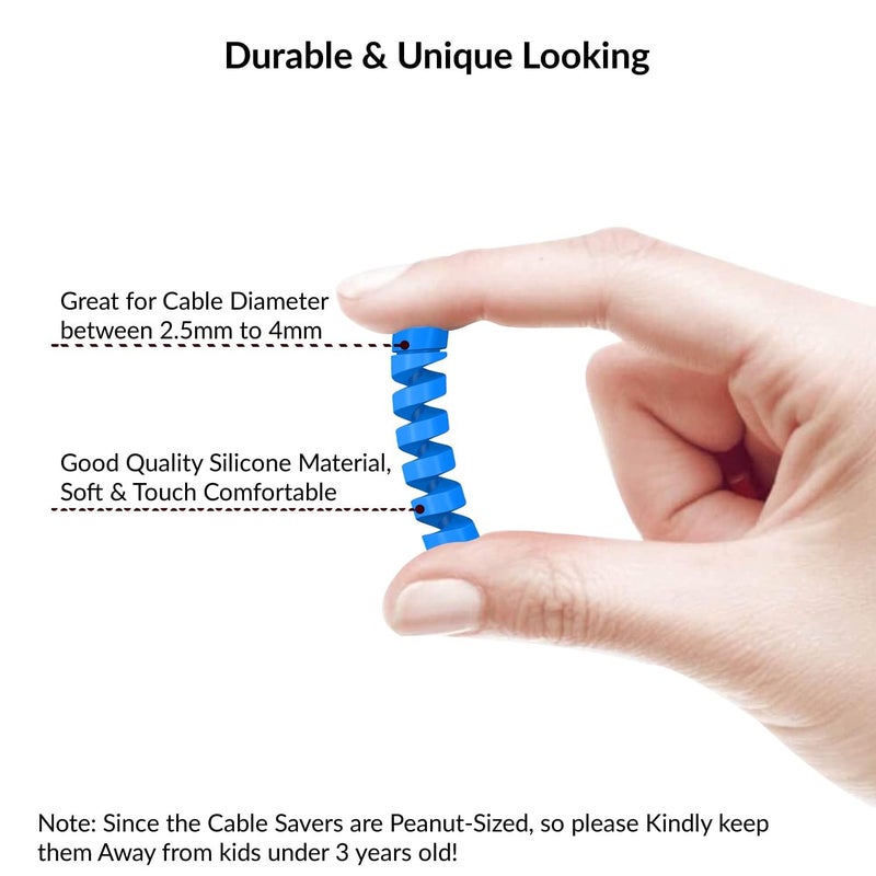Spiral Cable Protector for Samsung Galaxy Note 4 Duos Cable Saver Charging Cord Protective Universal Earphones Cable Cover 4 Pieces Set 1 Mix Colour STI1