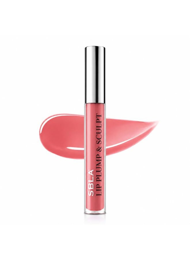SBLA Beauty Double The Plump Lip Plump & Sculpt, Hydrating Lip Plumper Gloss, Instantly Plumps Lips, Reduce Fine Lines & Creates Fuller Pout, Randi (Nude Rose), 11 Oz - Image 1