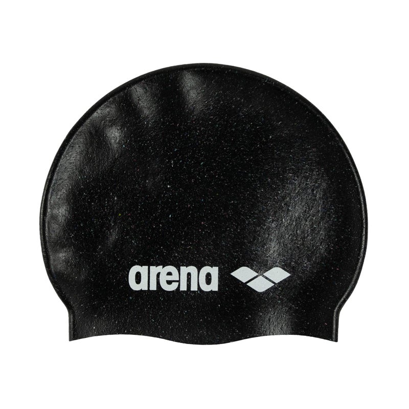 Arena Classic Unisex Recycled Silicone Swim Cap for Women and Men, Intensive Training and Racing Comfortable Long Hair Swimming Hat, Black/Multi - Image 1