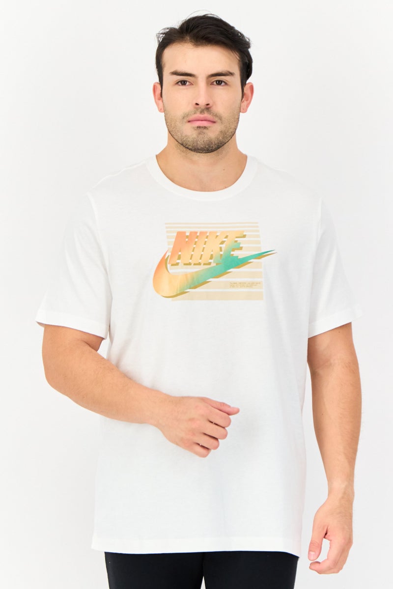 Nike Men Sportswear Fit Short Sleeves Outdoor T-shirt, White  - Image 1