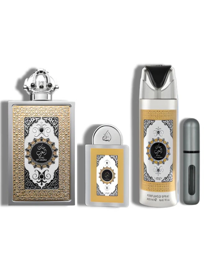 Lattafa PRIDE GIFTSET King Of Arabia | Set 3-Piece (Edp 100ml + Edp 20ml + Deodorant 200ml) - Image 2