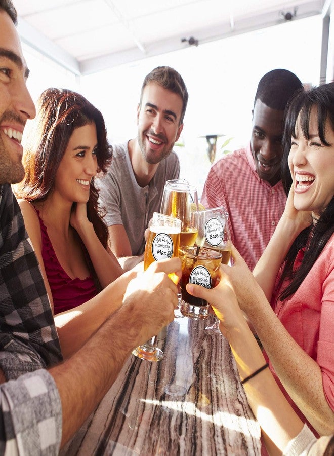 Zonon 600 Pieces Drink Stickers for Cups, Water Bottles, Blank Drink Labels This Belongs to Stickers for Wedding Reception, Birthday Party, Holiday Party, Custom Blank Cup Name Tags - Image 3