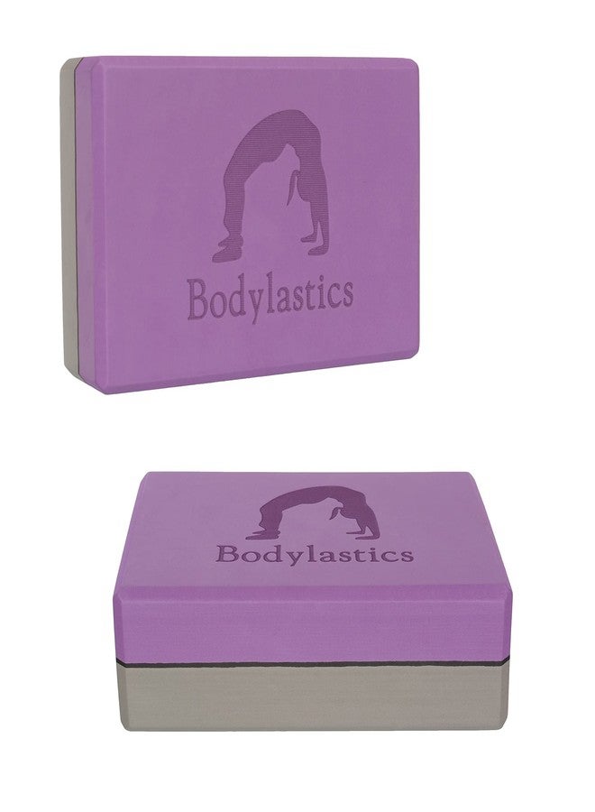 Bodylastics Yoga Blocks Set of 2 High Density EVA Foam Non-Slip Workout Bricks to Improve Poses Balance Flexibility Support Strength Training Exercise - Image 1