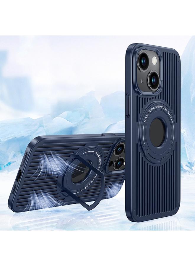 S-TOP Case For iPhone 15 Plus Cooling MagSafe Magnetic Ring Holder Phone Case - Image 1