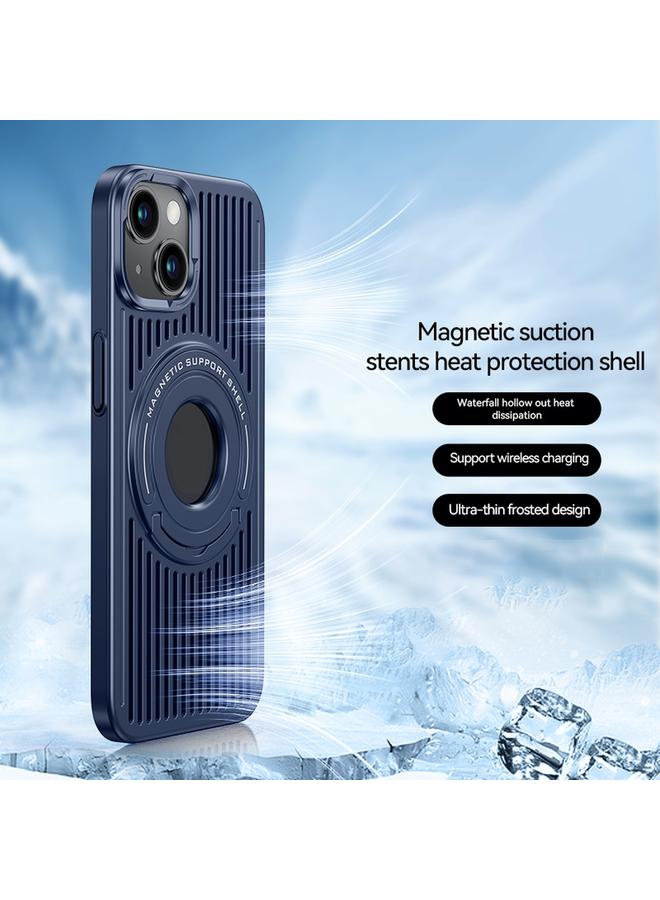 S-TOP Case For iPhone 15 Plus Cooling MagSafe Magnetic Ring Holder Phone Case - Image 2