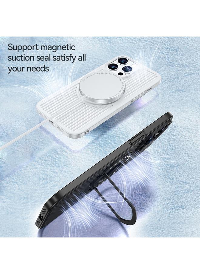 S-TOP Case For iPhone 15 Plus Cooling MagSafe Magnetic Ring Holder Phone Case - Image 5