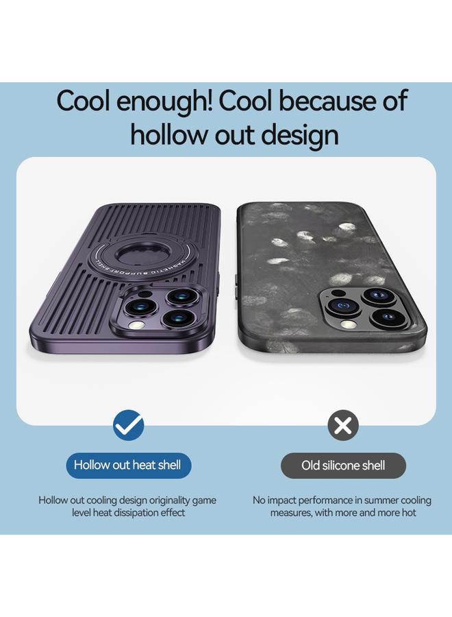 S-TOP Case For iPhone 15 Plus Cooling MagSafe Magnetic Ring Holder Phone Case - Image 4