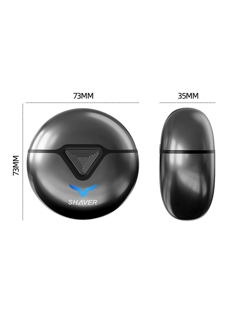 CityRiya-Long Mini Dual-Head Electric Shaver, Portable Electric Razor for Men, Pocket Size Washable Double Head, Rechargeable Waterproof Shaver for Home, Car, Travel（T1-Black） - Image 4