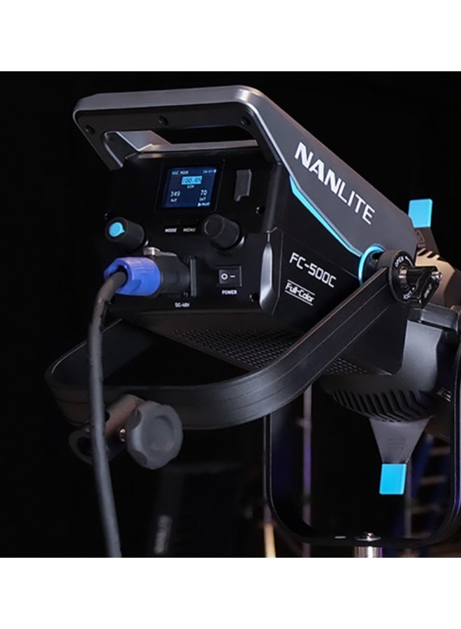Nanlite FC-500C RGBW LED Spotlight – 500W Full-Color Cinematic Light with High CRI/TLCI, Bluetooth & DMX Control - Image 4
