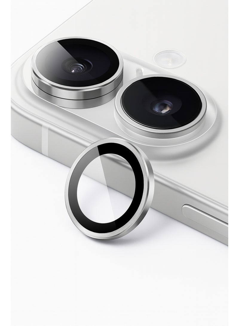 Camera Lens Protector for iPhone 17 – Elegant Silver Lenses Enhance Your Phone’s Style with Complete Safety and Protection. - Image 1