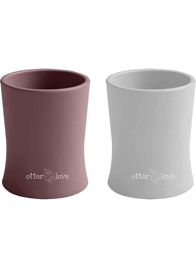otterlove Silicone Baby & Toddler Training Cup - Pediatric OT Approved - 100% Platinum Pure LFGB Silicone - Unbreakable - Plastic Free - Tiny Cup Perfect for Baby Led Weaning - Image 1