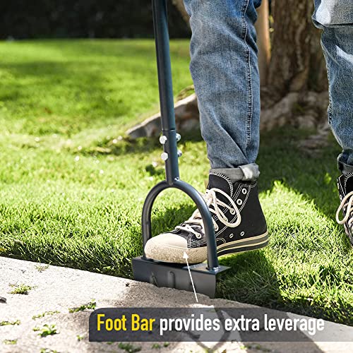 Colwelt Saw-Tooth Edger Lawn Tool, Half Moon Lawn Edger with T-Grip, Sidewalk Grass Long Handled Step Edger, 38-Inch - Image 3