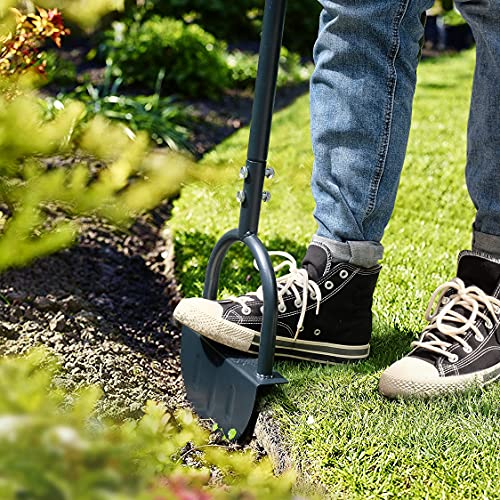 Colwelt Saw-Tooth Edger Lawn Tool, Half Moon Lawn Edger with T-Grip, Sidewalk Grass Long Handled Step Edger, 38-Inch - Image 5