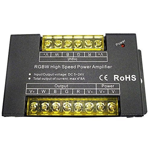 LEDENET 4CH Channels High Speed Power Amplifier 32A DC12V/24V Data Signal Repeater for RGBW RGB LED Strip Lights LED Module Strips - Image 1