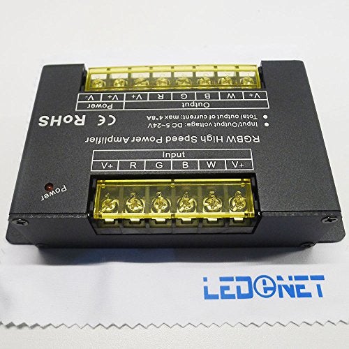 LEDENET 4CH Channels High Speed Power Amplifier 32A DC12V/24V Data Signal Repeater for RGBW RGB LED Strip Lights LED Module Strips - Image 2